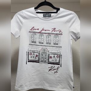 Karl Lagerfeld White Paris Love Tee